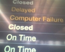 A departure board in the United Airlines terminal at O'Hare International Airport shows travel problems caused by a systemwide computer outage, Wednesday, June 20, 2007, in Chicago. United spokeswoman Robin Urbanski said the airline did not yet know what caused the problem that halted all departures for two hours. (AP Photo/Mark Carlson)