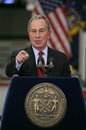 New York Mayor Michael Bloomberg fields questions at a press conference during his visit to the 311 call center in New York, Wednesday, June 20, 2007. A day after quitting the Republican Party and registering as unaffiliated, Bloomberg continued to send mixed signals about his intentions, discussing both his mayoral term and vowing to address the major issues facing the country.  (AP Photo/Bebeto Matthews)