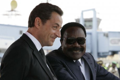Visite de Nicolas Sarkozy au Gabon, juillet 2007. - JPG - 20.1 ko